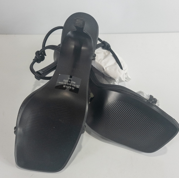 Aqua Alaya Strappy High Heel Sandals Black -8 - Picture 8 of 8